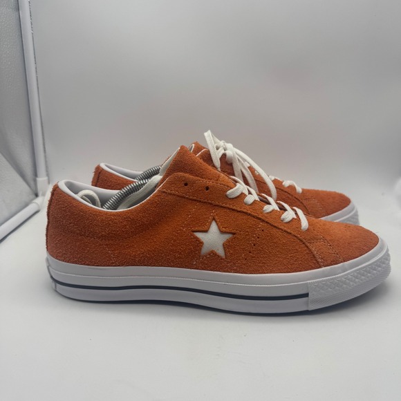 Converse One Star Sneakers Orange Suede Low Top Sneakers Mens 11 Womens 13 - Picture 1 of 6
